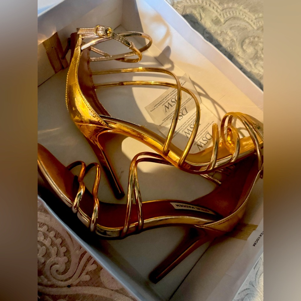 Steve Madden | Fico Strappy Stilettos | BRAND NEW | ROSE GOLD | IN BOX